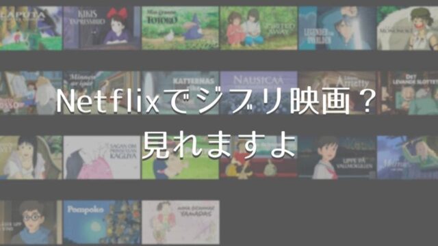 Netflixのジブリ映画を日本で見る方法がわかりました