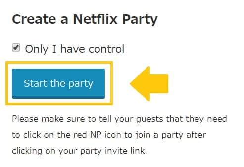 Netflix partyの使い方５