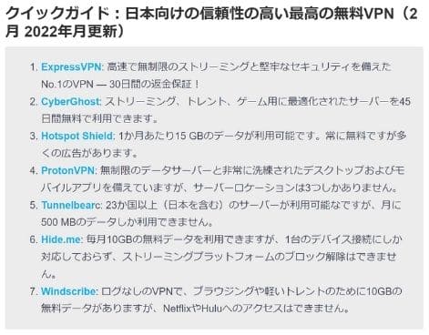 VPNのランキングでExpressVPNはダントツ上位2